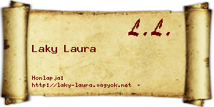 Laky Laura névjegykártya